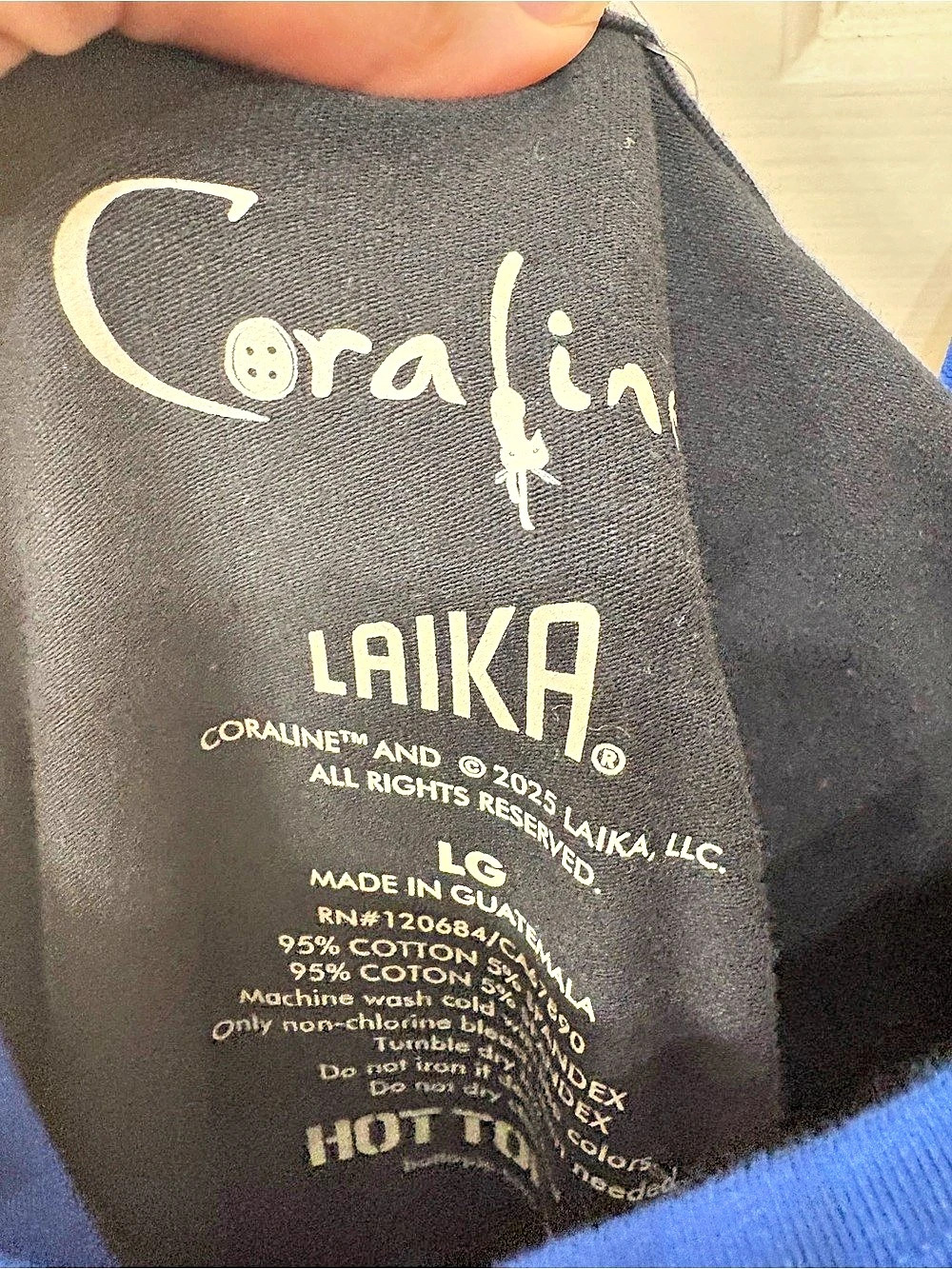 Hot Topic Coraline Laika Graphic Top Graphic Top in Black & Blue Size Large NWT - Picture 7 of 7